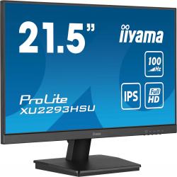 iiyama PROLITE XU2293HSU-B7 22 inch IPS Monitor, Full HD, 1ms, USB Hubx2, HDMI, DisplayPort, Freesync, 100Hz, Speakers, Black, ACR, Internal PSU, VESA
