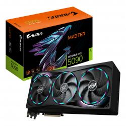 Gigabyte NVIDIA GeForce RTX 5090 AORUS MASTER 32G Graphics Card, 32GB GDDR7, 21760 CUDA Cores, 2655 MHz Core Clock, Triple Fan, RGB, 3x DisplayPorts / 1x HDMI Port