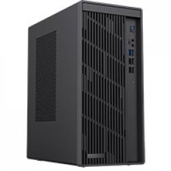 CiT Workstation Tower Micro-ATX Office PC Case With Type C USB3.2 and 80mm Rear Black PWM FDB Fan Included