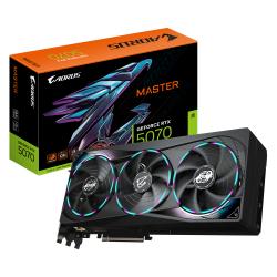 Gigabyte NVIDIA GeForce RTX 5070 AORUS MASTER 12GB GDDR7 Graphics Card, 6144 CUDA Cores, 2715 MHz Core Clock, Triple Fan, RGB, 3x DisplayPorts / 1x HDMI Port