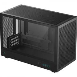 DeepCool CH260 Micro-ATX Case, High-Airflow Compact PC Case with Tempered Glass Panel, USB-C Port, Supports 360mm Radiator, ATX PSU, Black