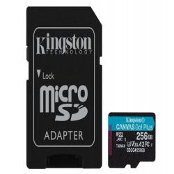 Kingston Canvas Go! Plus SDCG4/256GB 256GB Micro SD Card, UHS-1 (U3)