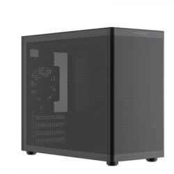 TecWare Fusion 3 mATX Compact PC Case, High Airflow SFF Chassis, 3 Fans Included, Top-Mount ATX/SFX PSU Support, USB-C, Supports 280mm GPU & Dual Radiators, Black