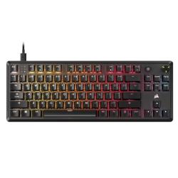 Corsair K70 CORE TKL RGB Mechanical Gaming Keyboard, USB, Red Linear Switches, Sound Dampening, Rotary Dial, Aluminium Top Plate, Black