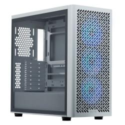 Cooler Master Elite 502 Gaming Case w/ Glass Side, E-ATX, 3x ARGB Fans, Mesh Front, USB-C, Asus BTF Compatible, White