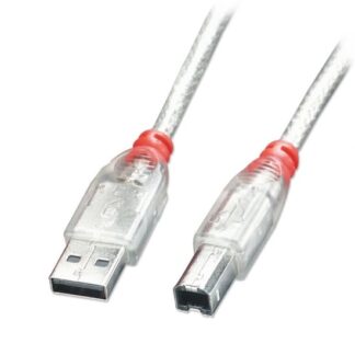 Lindy 0.5m USB 2.0 Cable - Type A To B. Transparent