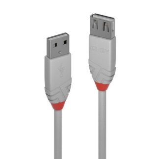 Lindy 0.2m USB 2.0 Type A Extension Cable. Anthra Line. Grey
