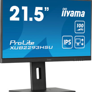 iiyama ProLite 21.5” IPS 3-side borderless monitor with USB hub, 100Hz refresh rate and height-adjustable stand