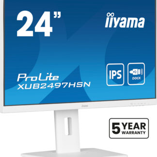iiyama ProLite 24" IPS technology panel with USB-C dock and RJ45 (LAN)