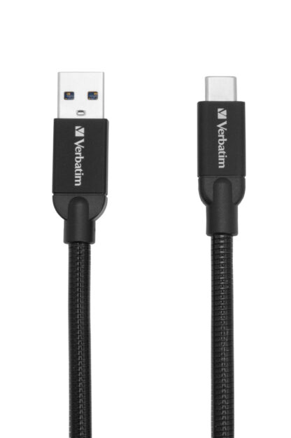 VERBATIM USB 3.1 TYPE-C TO USB-A STAINLESS STEEL CABLE 100CM