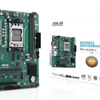 Asus PRO A620M-C-CSM - Corporate Stable Model, AMD A620, AM5, Micro ATX, 2 DDR5, VGA, HDMI, DP, GB LAN, PCIe4, 2x M.2
