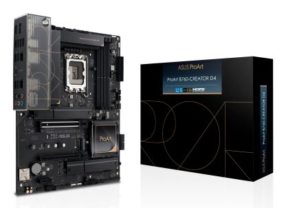 Asus PROART B760-CREATOR D4, Intel B760, 1700, ATX, 4 DDR4, HDMI, DP, 2.5G LAN, PCIe5, 3x M.2, Creator Hub