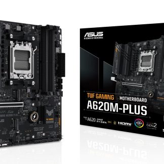 Asus TUF GAMING A620M-PLUS, AMD A620, AM5, Micro ATX, 4 DDR5, HDMI, 2 DP, 2.5G LAN, PCIe4, 2x M.2
