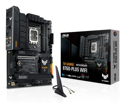 Asus TUF GAMING B760-PLUS WIFI, Intel B760, 1700, ATX, 4 DDR5, HDMI, DP, Wi-Fi 6, 2.5G LAN, PCIe5, 3x M.2, RGB