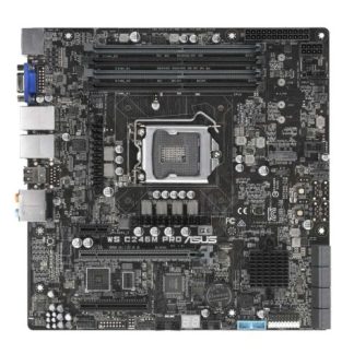 Asus WS C246M PRO Rack-Optimized Workstation, Intel C246, 1151, Micro ATX, VGA, HDMI, DP, Dual LAN, M.2