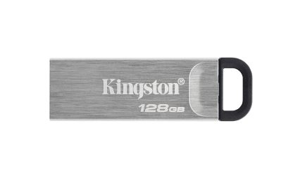Kingston 128GB DataTraveler Kyson USB 3.2 Gen1 Memory Pen, Metal Capless Design, R/W 200/60 MB/s