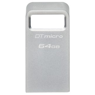 Kingston 64GB DataTraveler Micro Ultra-Small USB 3.2 Gen1 Memory Pen, Capless, Metal Casing, 200MB/s