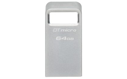 Kingston 64GB DataTraveler Micro Ultra-Small USB 3.2 Gen1 Memory Pen, Capless, Metal Casing, 200MB/s