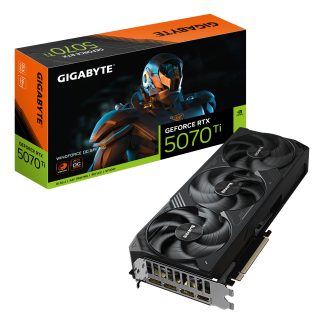 Gigabyte NVIDIA GeForce RTX 5070 Ti WINDFORCE OC SFF 16GB GDDR7 Graphics Card, 8960 CUDA Cores, 2497 MHz Core Clock, Triple Fan, 3x DisplayPorts / 1x HDMI Port