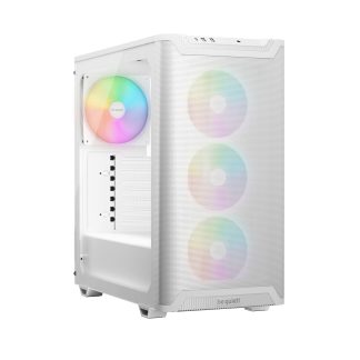 Be Quiet! Pure Base 501 LX Gaming Case w/ Glass Side, ATX, Compact Design, 4x ARGB Fans, ARGB Controller & Hub, High Airflow, USB-C, White