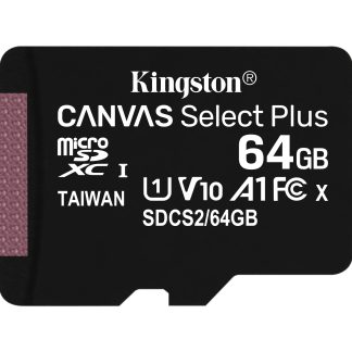 Kingston Canvas Select Plus SDCS2/64GBSP 64GB Micro SD UHS-I (U1) Flash Card, NO Adapter