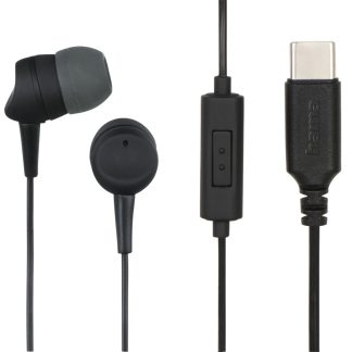Hama (Sea II) In-Ear Earset, USB-C, Inline Microphone, Answer Button, Cable Kink Protection