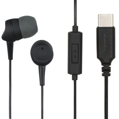 Hama (Sea II) In-Ear Earset, USB-C, Inline Microphone, Answer Button, Cable Kink Protection