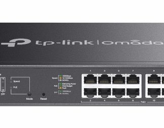 TP-LINK (ES220GMP) Omada 20-Port Gigabit Easy Managed Switch with 16-Port PoE+, 2x GB SFP Ports, 250W Power Budget, Rackmountable