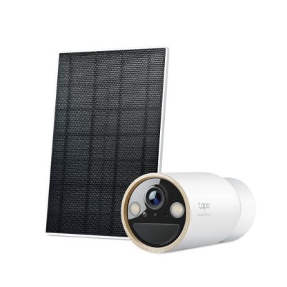TP-LINK (TAPO C460 KIT) Smart Battery-Powered 4K Outdoor Security Camera and Solar Panel, 10000mAh Battery, Colour Night Vision, AI Detection, Alarms, 2-Way Audio, No Hub Required