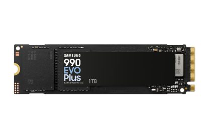 Samsung 1TB 990 EVO PLUS M.2 NVMe Gen4/5 SSD, M.2 2280, PCIe 4.0/5.0 x2, V-NAND, R/W 7150/6300 MB/s, 850K/1350K IOPS