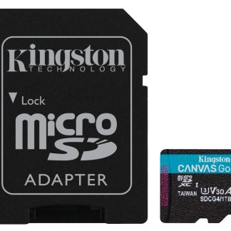 Kingston 1TB Canvas Go! Plus Gen4 MicroSDXC Card with SD Adapter, UHS-I Class 10, U3, A2 App Performance, 200MB/s