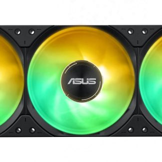 Asus TUF Gaming LC III 360 ARGB LCD Liquid CPU Cooler, 360mm Radiator, Customisable 2.8" LCD, 3x ARGB PWM Fans, Black
