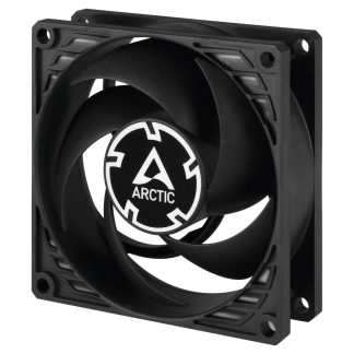 ARCTIC P8 Silent Pressure-optimised Extra Quiet 8cm Case Fan, Black, Fluid Dynamic, 1600 RPM. Black