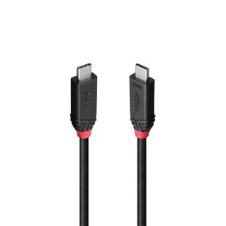 Lindy Black Line 37002 2m USB4 240W Cable, 24 pin USB-C (M) to 24 pin USB-C (M)
