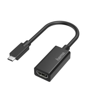 Hama USB-C Male to HDMI Female Cable, Ultra-HD 4K, Black