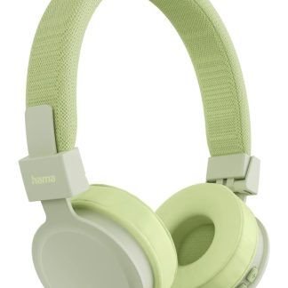 Hama (Freedom Lit III) Bluetooth Headset w/ Mic, 3.5mm Jack/USB-C, Foldable, Up to 15hrs Battery, Green