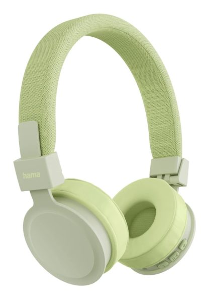 Hama (Freedom Lit III) Bluetooth Headset w/ Mic, 3.5mm Jack/USB-C, Foldable, Up to 15hrs Battery, Green