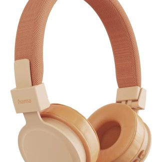 Hama (Freedom Lit III) Bluetooth Headset w/ Mic, 3.5mm Jack/USB-C, Foldable, Up to 15hrs Battery, Orange