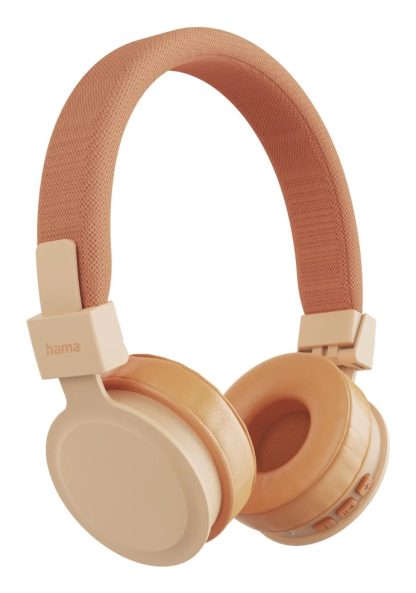 Hama (Freedom Lit III) Bluetooth Headset w/ Mic, 3.5mm Jack/USB-C, Foldable, Up to 15hrs Battery, Orange