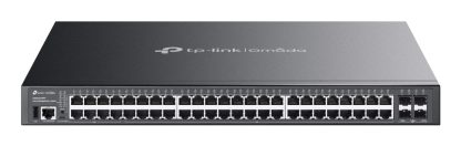 TP-LINK (SG5452XMPP) Omada 48-Port Gigabit Stackable Lite L3 Managed PoE++ Switch with 4x 10G Slots, Rackmountable
