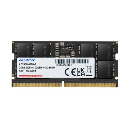 Adata Standard 16GB, DDR5, 5600MHz (PC5-44800), CL46, 1.1V, SODIMM Memory