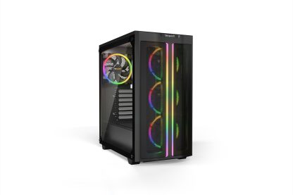 be quiet! Pure Base 500 FX Case, Black, Mid Tower, 1 x USB 3.2 Gen 1 Type-A / 1 x USB 3.2 Gen 2 Type-C, Tempered Glass Side Window Panels, 4 x Light Wings Addressable RGB PWM Fans Included, ARGB LED Lighting Front Mesh Panel