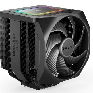 be quiet! Dark Rock Elite CPU Cooler, Universal Socket, 2 x Silent Wings Fans, 2000RPM, 7 x Heat Pipes, 280W TDP, ARGB & Speed Switch