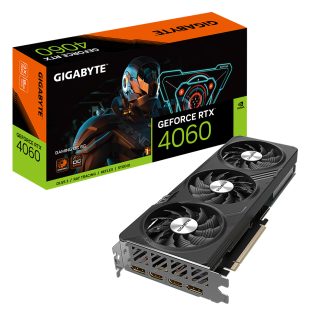 Gigabyte NVIDIA GeForce RTX 4060 GAMING OC 8GB GDDR6 Graphics Card, 3072 CUDA Cores, 2550 MHz Core Clock, Triple Fan, RGB, 2x DisplayPorts / 2x HDMI Ports