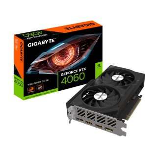 Gigabyte NVIDIA GeForce RTX 4060 WINDFORCE OC 8GB GDDR6  Graphics Card, 3072 CUDA Cores, 2475 MHz Core Clock, Dual Fan, 2x DisplayPorts / 2x HDMI Ports