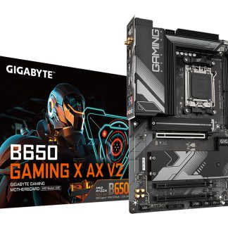 Gigabyte B650 GAMING X AX V2 AMD AM5 Socket Motherboard, ATX, 4x DDR5 Slots, 3x M.2 Sockets, 2x USB-C Port, Fitted I/O Shield, 2.5GbE LAN, Wi-Fi 6E, 1x DisplayPort / 1x HDMI Port