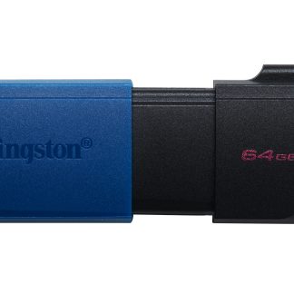Kingston DataTraveler ExodiaM DTXM/64GB USB Flash Drive, 64GB, USB 3.2, Blue / Black, Moving Cap Design