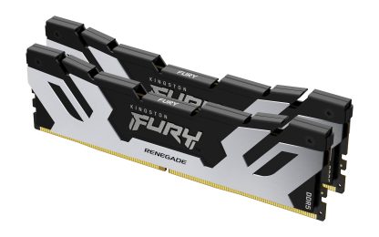 Kingston FURY Renegade KF564C32RSK2-32 32GB System Memory, DDR5, (2x16GB)  DIMM, 288-pin, 6400 MHz / PC5-51200, CL32, 1.4 V, unbuffered, Silver