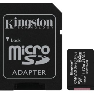 Kingston Technology Canvas Select 64GB micSDXC Plus 100R A1 C10 Card + ADP