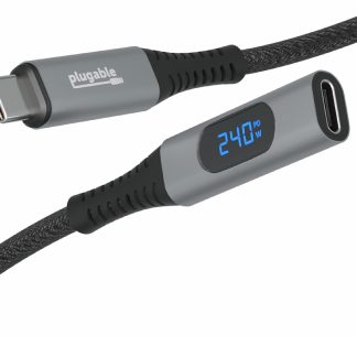 Plugable USB-C Ext Cable + Meter